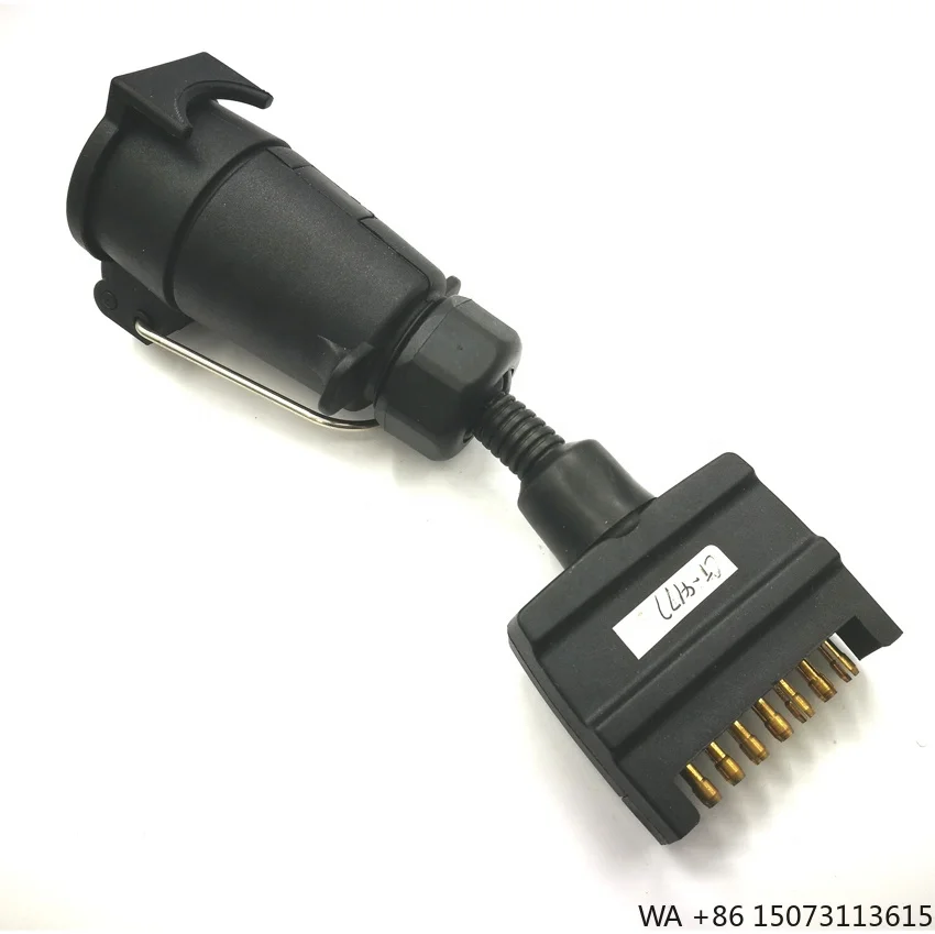 Trailer Adapter 7 Way Flat Plug to 7 Pin Large Round Trailer Socket Australia Style Connector for Trailer Trucks