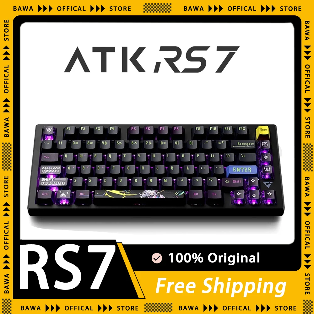 ATK RS7 Magnetic Switch Mechanical Keyboard RGB 8K Wired Gaming Keyboard Rapid Trigger Smart SPEED X For Varolant Gamer Pc Gifts