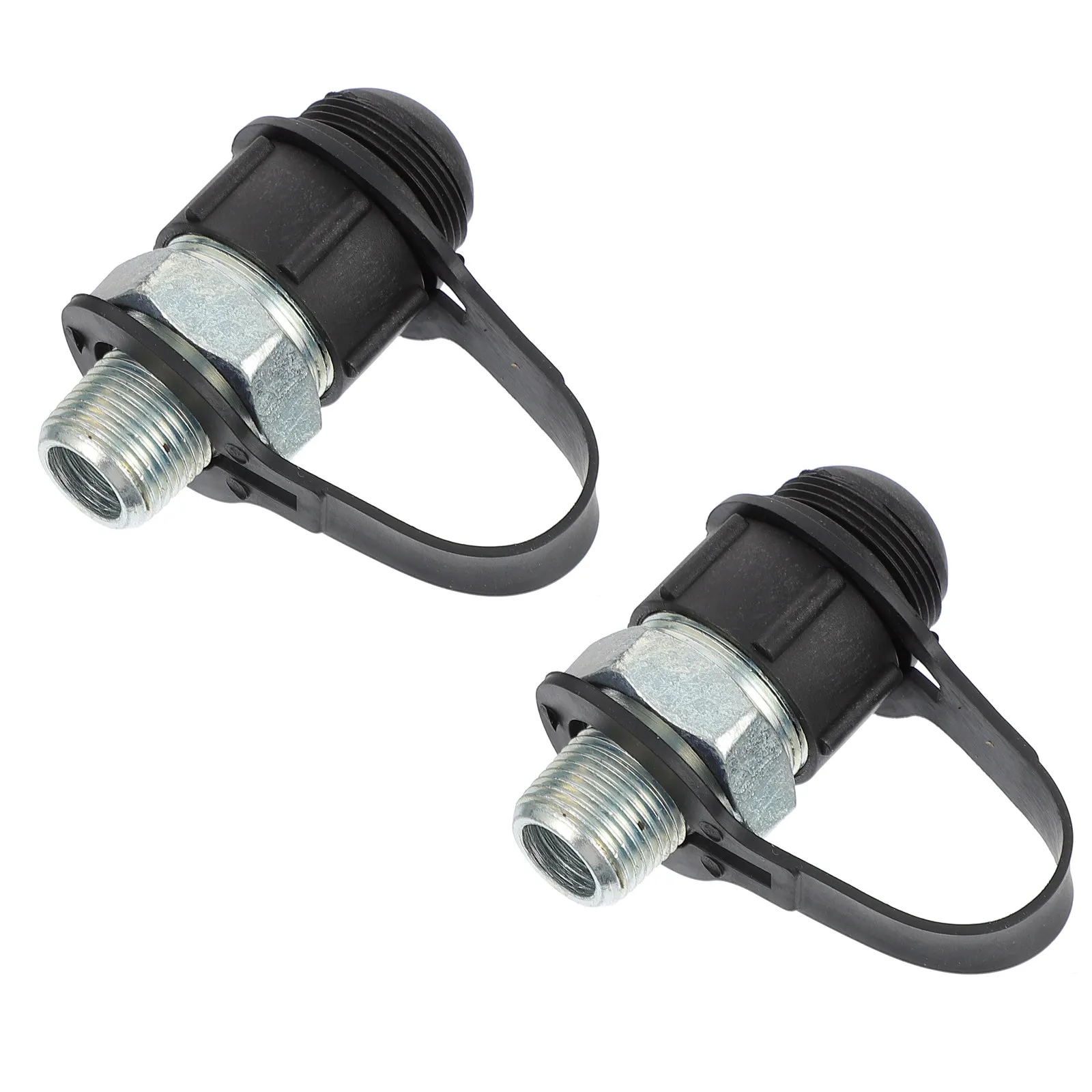 2Pcs Steel Oil Joint Quick Connect Hydraulic Fitting High Pressure Oil Connector Smooth Surface No Hand Injury Rust Proof Sturdy
