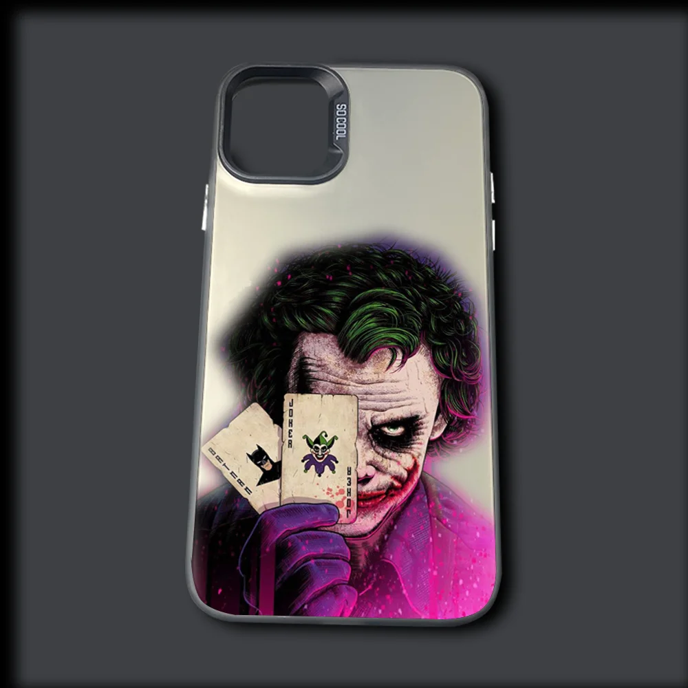 Cartoon J-Jokers C-Clown Phone Case For iPhone 16,15,14,13,12,11,Mini,Pro,MAX Color Drop Matte Shockproof Back Cover