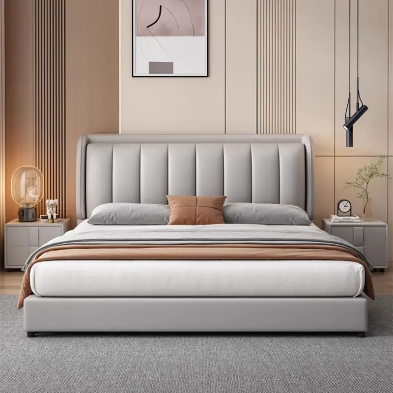 

Queen Kids Double Bed Nordic Modern Wood Headboard Frame Double Bed Girl Boys Sleeping Letti Matrimoniali Bedroom Furniture