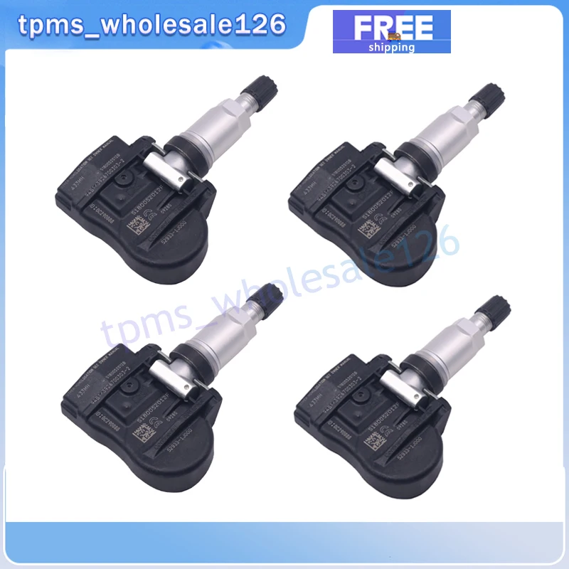 52933-1J000 TPMS Tire Pressure Monitor System Sensor 4PCS For 2011 2012 2013 2014 Hyundai I20 KIA Optima Venga 433MHZ 529331J000