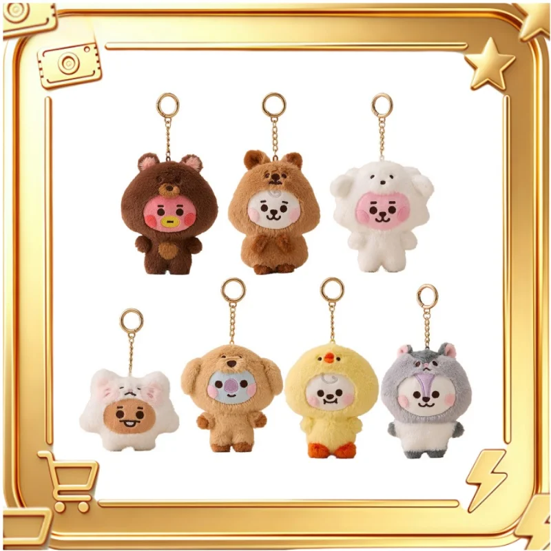 

Cute Cartoon Koala Cookie Puppy Bunny Horse Alien Figure Plush Keychains Lovely Soft Doll Bag Charms Kawaii Adorable Ornaments