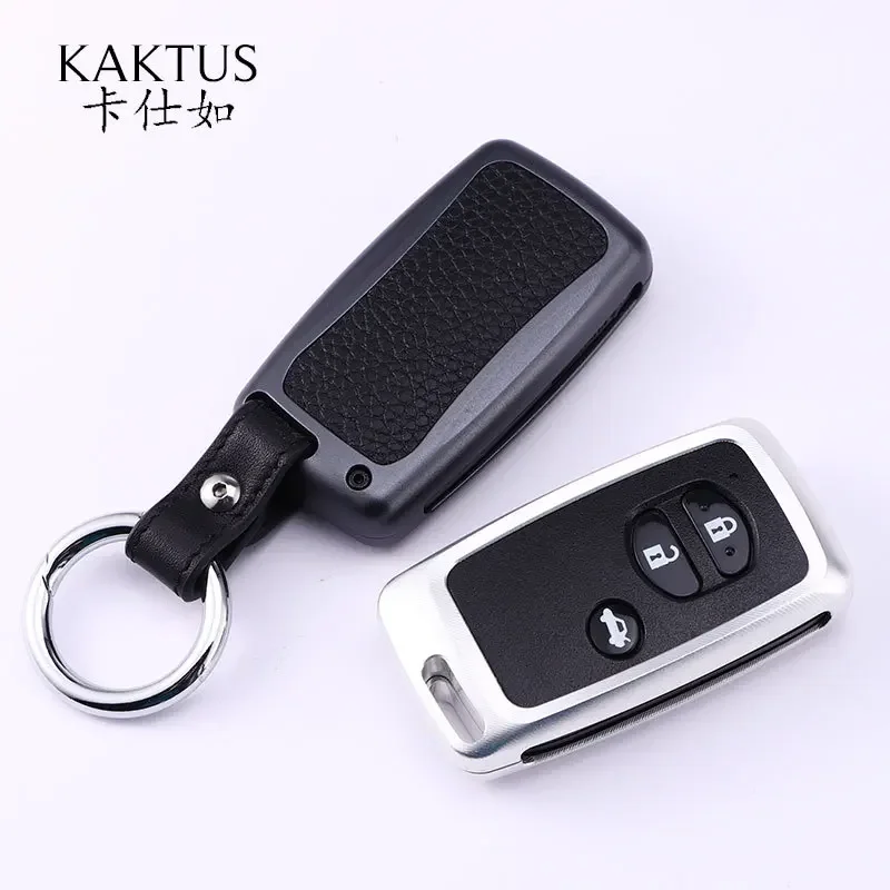 2024 Aluminum Alloy Metal Car Key Case Protective Cover Key Purse Wallet Keychain for Toyota Land Cruiser Car Accessories Shell