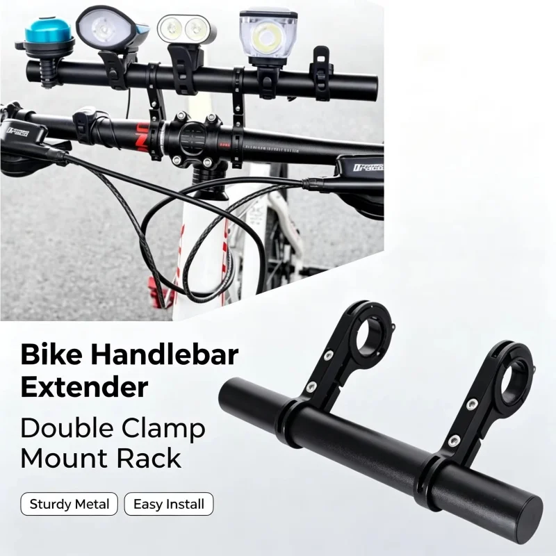 20cm MTB Road Bike Handlebar Extender Aluminum Bicycle Front Light Expansion Bracket Cycling Equipment Spare Accessories