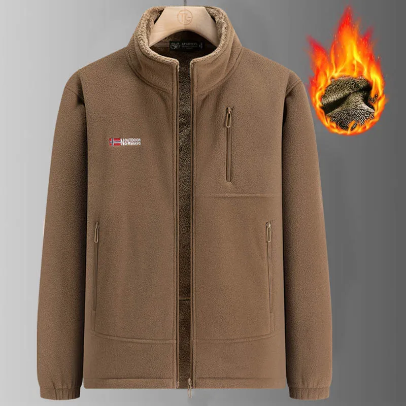 Outdoors Winter Polar Fleece Jacket Men Thicken Thermal Tactical Sports Wool Liner Coats Men Softshell Hiking Camping Jackets