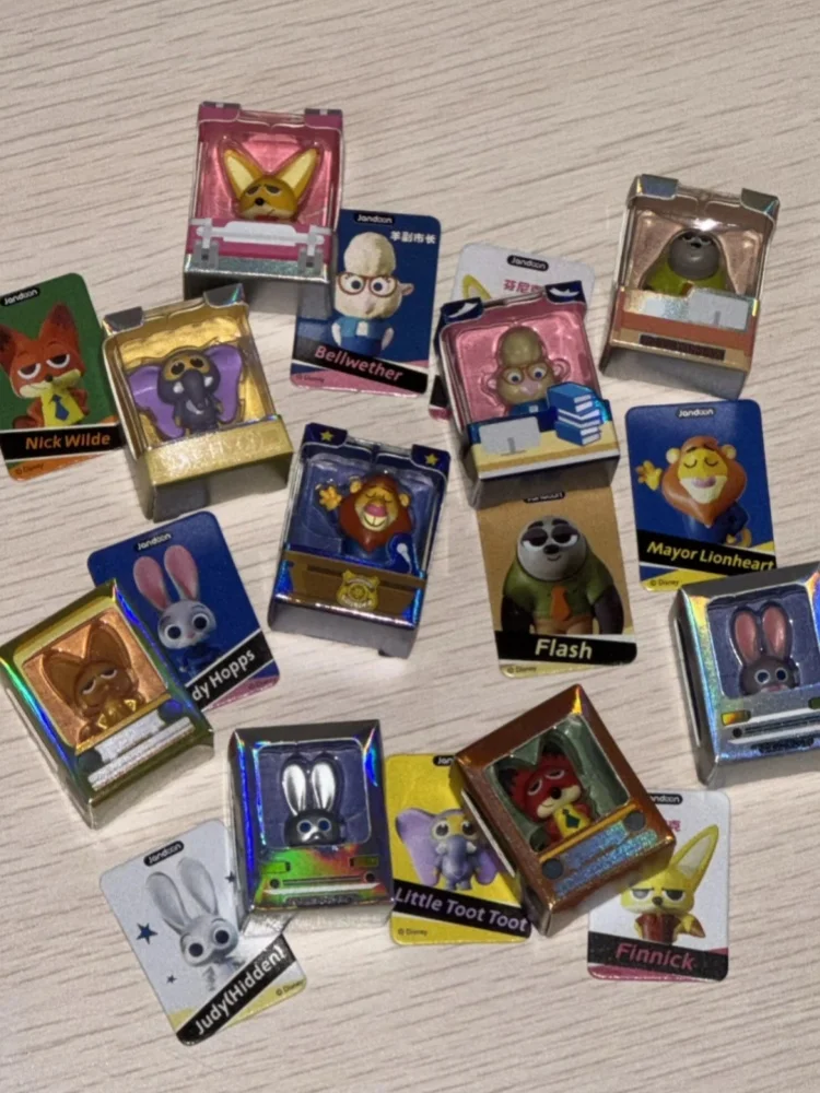 Original Zootopia Mini Figure Blind Box Pendant Kawaii Rabbit Judy Fox Nick Collection Anime Handmade Decoration Model Toy Gift