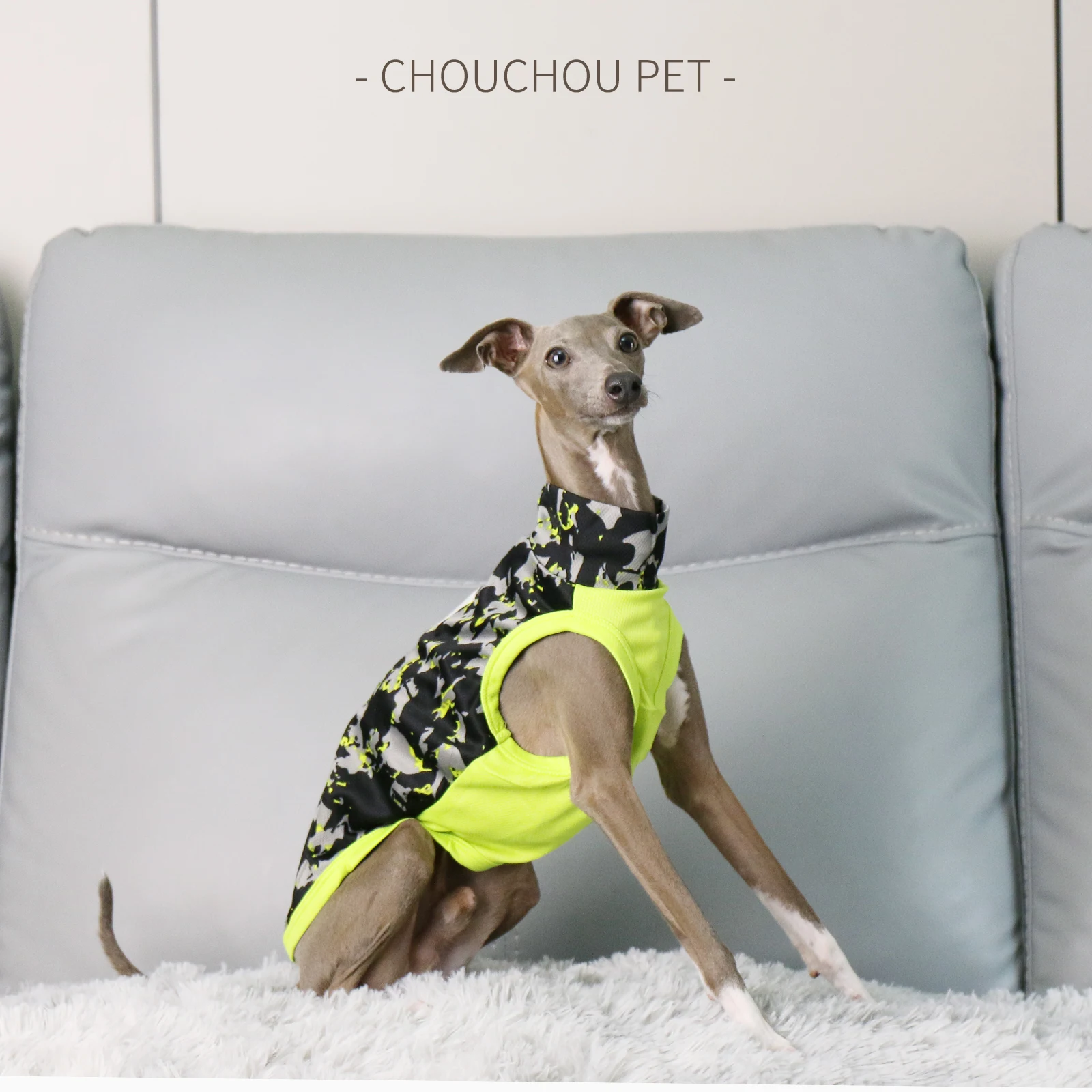 Pet breathable summer vest camouflage color matching light sun protection dog clothes Italian Greyhound Whippet small and medium