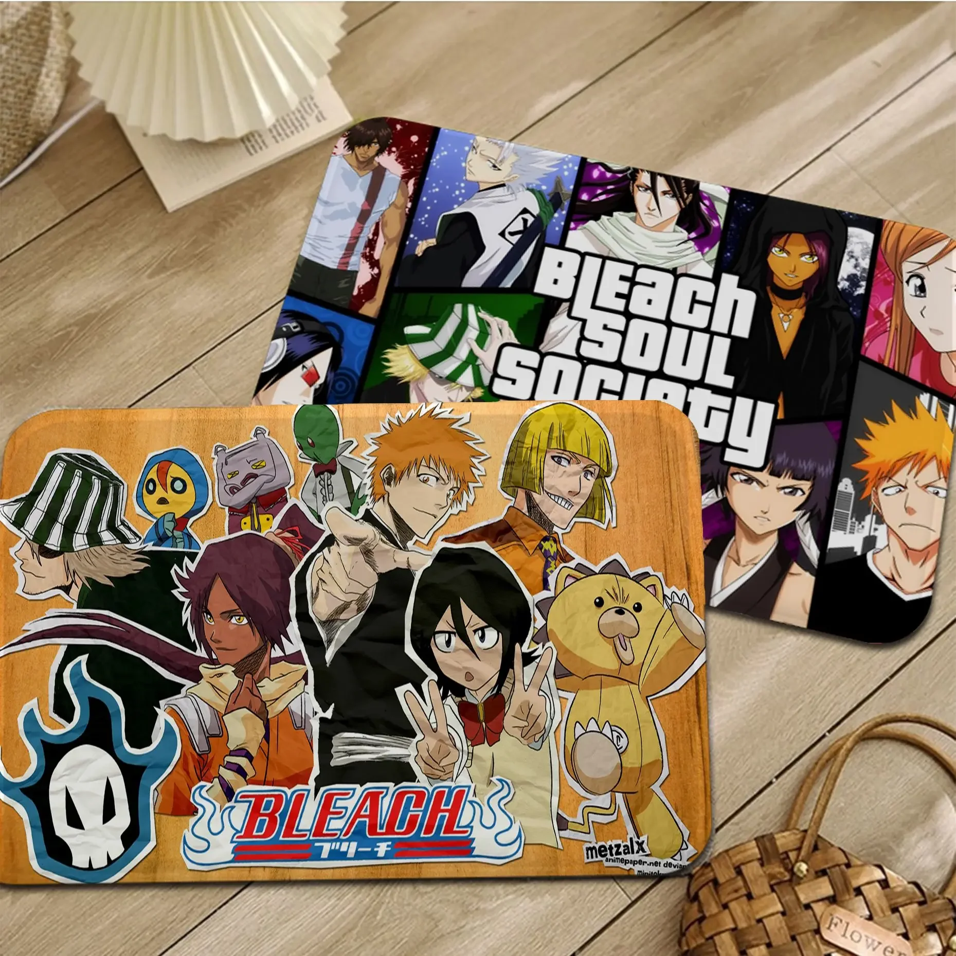 Japanese Anime Bleach Floor Mat Floor Mat Retro Multiple Choice Living Room Kitchen Rug Non-Slip Modern Home Decor