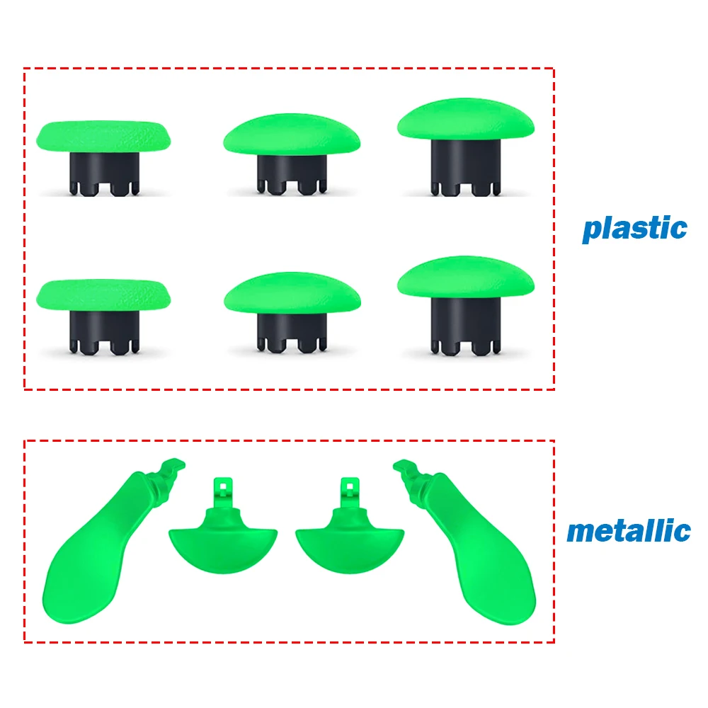 غطاء عصا التحكم البديلة لوحدة تحكم PS5 Edge Dualsense و4 مجاديف باللون الأخضر #4