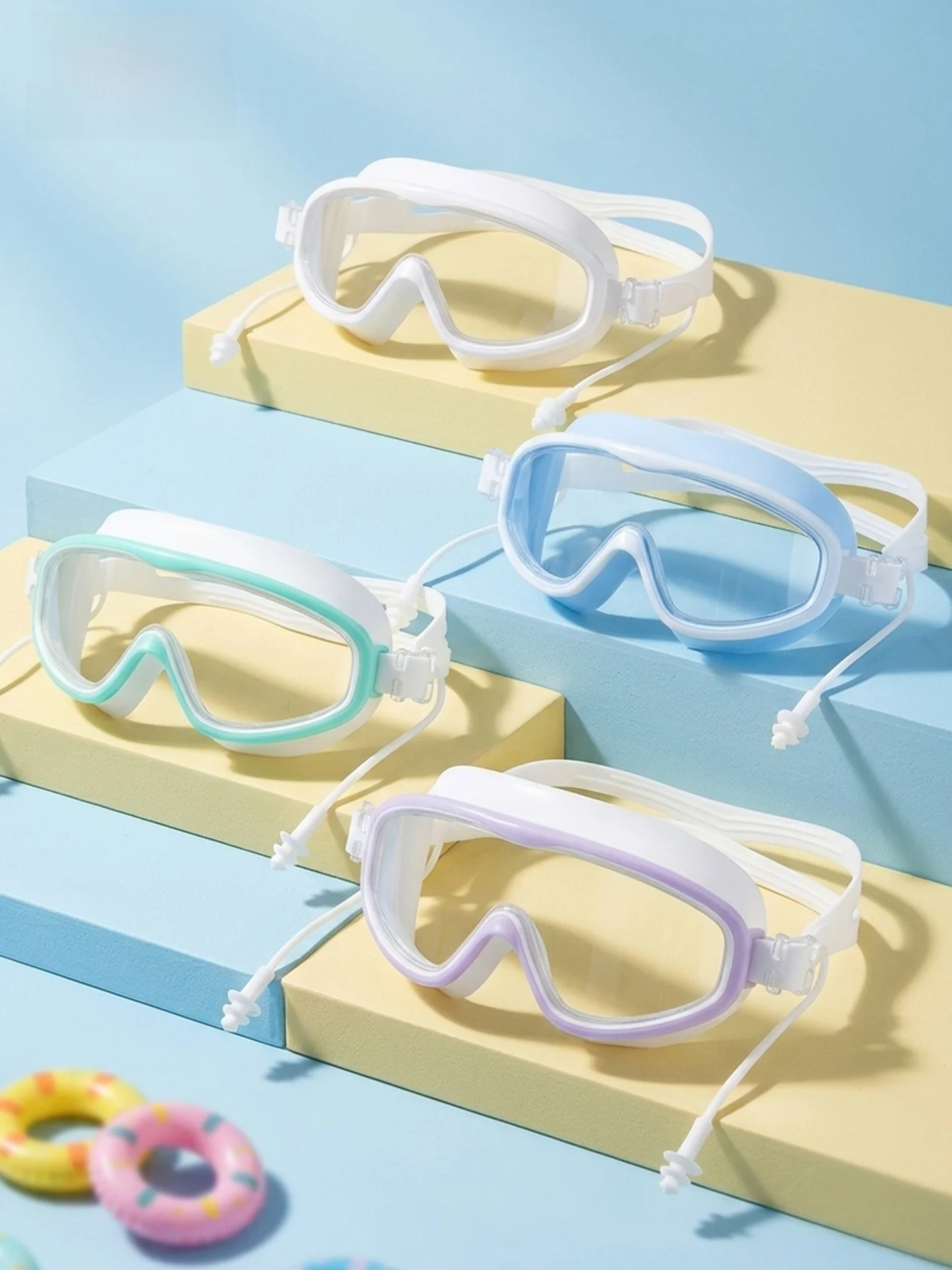 aquaplay-kids-swimming-goggles-high-definition-anti-fog-waterproof-training-set-for-near-sighted-children-professional-swim-cap