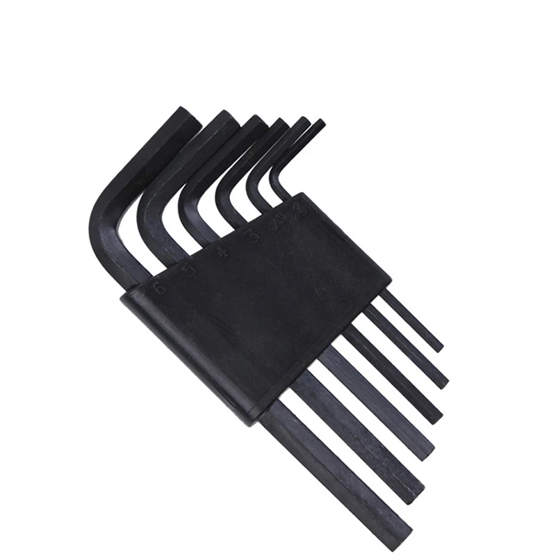 6 pcs Mini Hexagon Hex Allen Key Set Carbon Steel Wrench Screwdriver Hand Tool Kit Bicycle Repair Tool 2mm-6mm