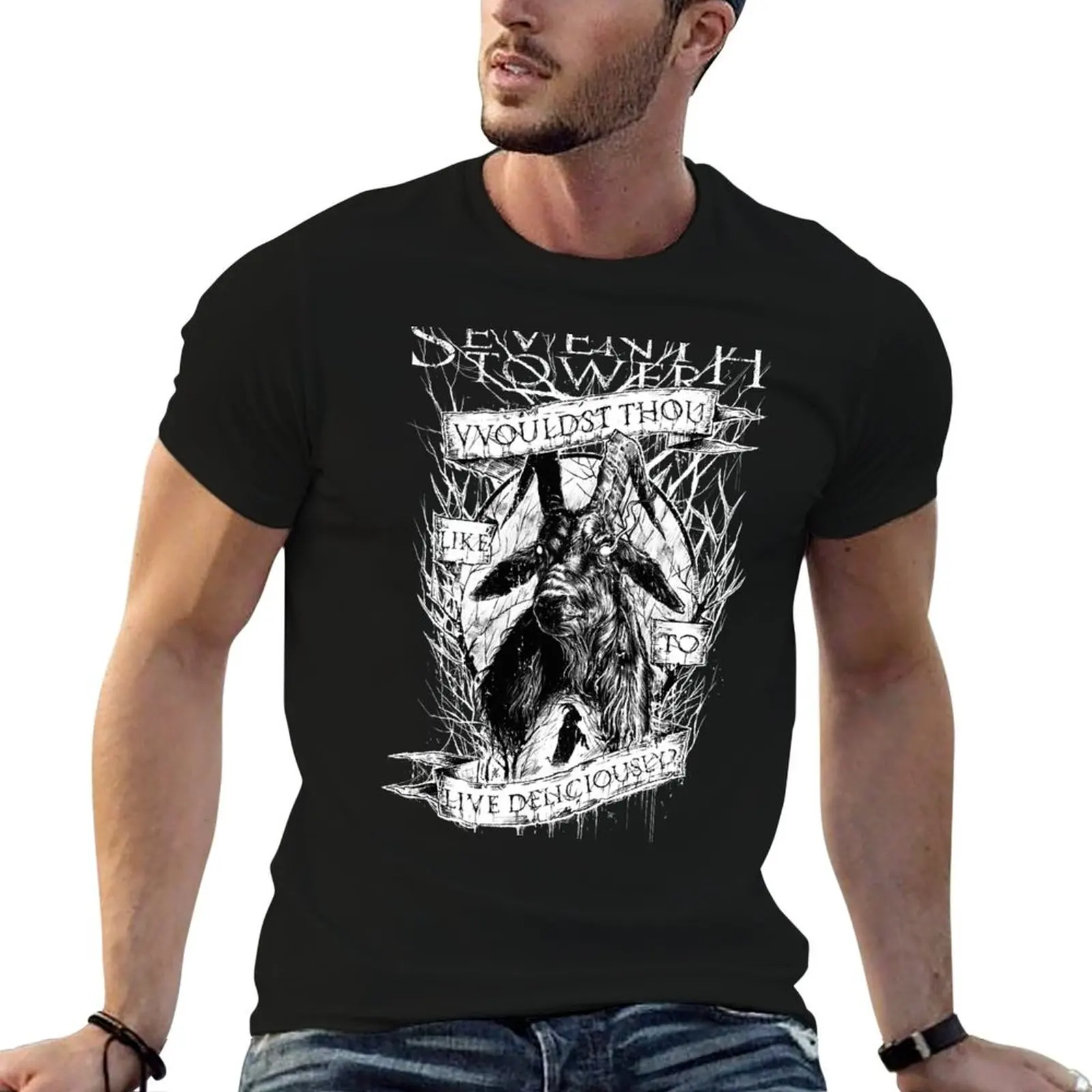 

Live Deliciously - T-Shirt funny t shirts man graphic t shirts for man man t shirt cotton T-Shirt