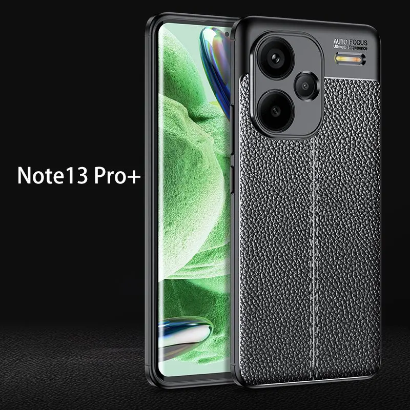 For Redmi Note 13 Pro Plus Case Redmi Note 13 Pro+ Cover Shockproof TPU Soft Leather Phone Funda Bumper Redmi Note 13 Pro Plus
