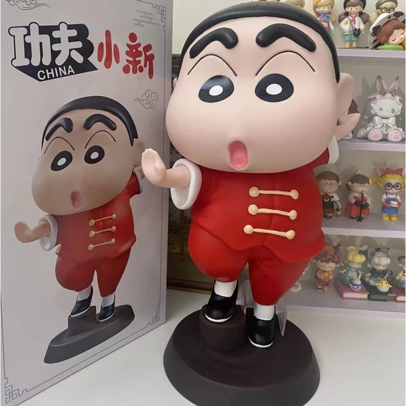 40cm Crayon Shin-chan 1:1 Large Figure Friends Peripheral Series Model Car Ornament Doll Collection Anime Limited Birthday Toys