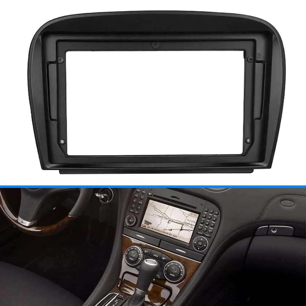 Stereo Radio Fascia Panel Trim 9inch Frame For Benz SL-Class R230 2004-2011