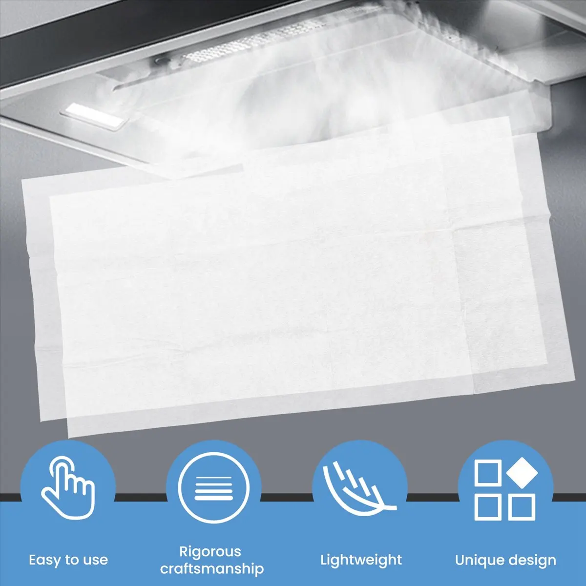 (A61K) 2PCS Range Hood Grease Filter Oil-Proof Filter Oil-Proof Sticker Oil-Absorbing Paper Range Hood Kitchen Appliance
