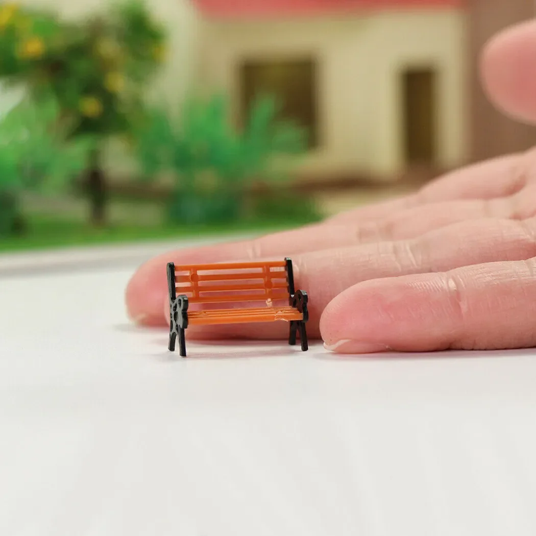 

12 шт. миниатюрные стулья и парковые скамейки-1:30/1:75/1:100 масштаб DIY ремесленные украшения, садовый пейзажный декор, модель Railwa в масштабе HO