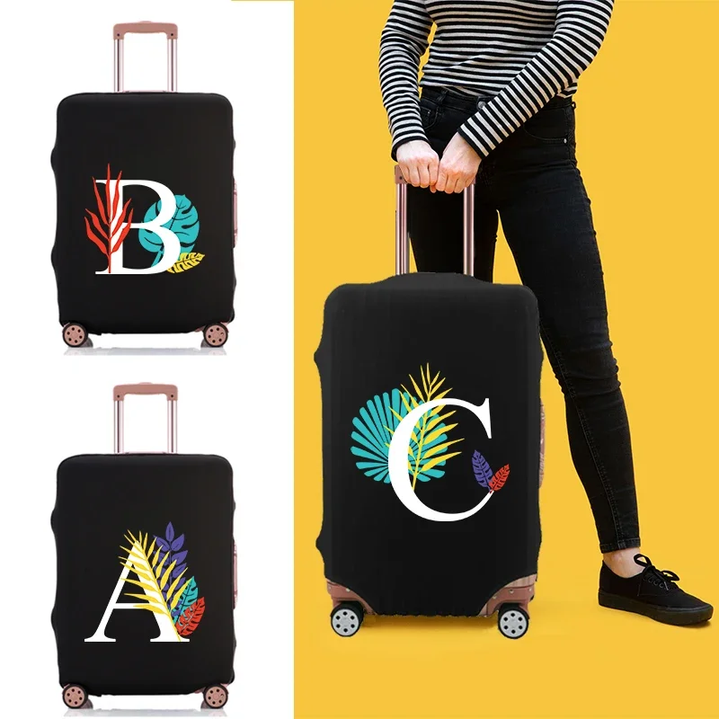 Luggage Protective Cover for 18-28 Inch  Colorful 26 Letter Serie Pattern Suitcase Elastic Dust Bags Case Travel Accessories