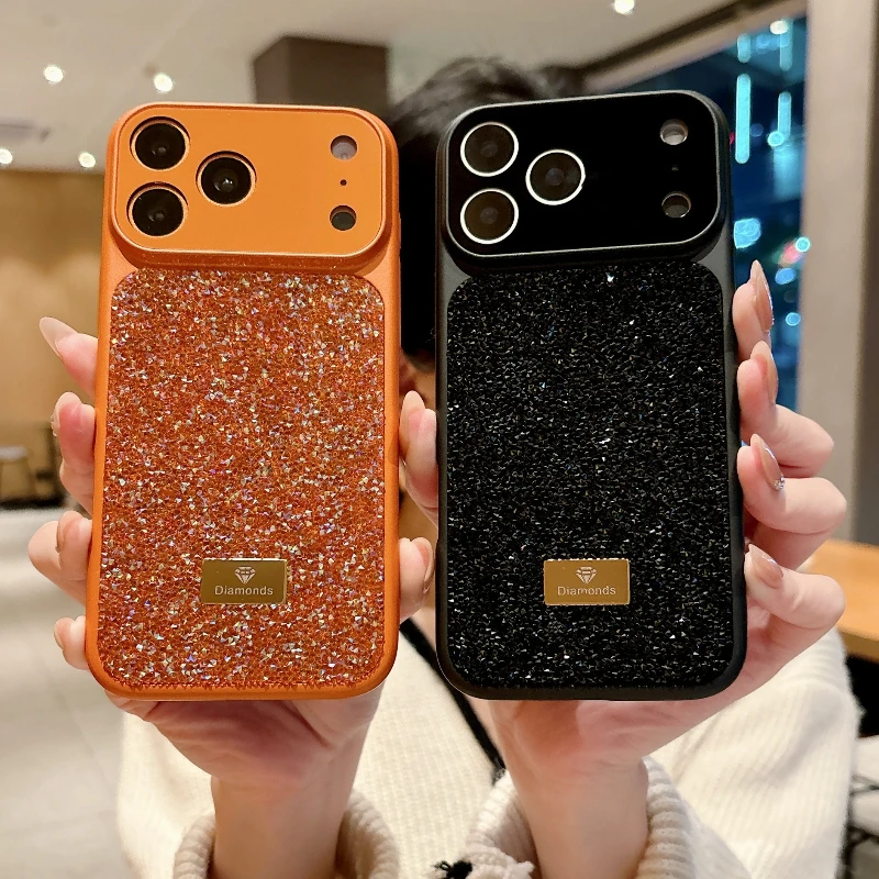 Glitzernde Handyhülle mit Kameraschutz für Mädchen, für iPhone 18 17 16 15 14 13 Pro Max, robuste, stoßfeste Schutzhülle