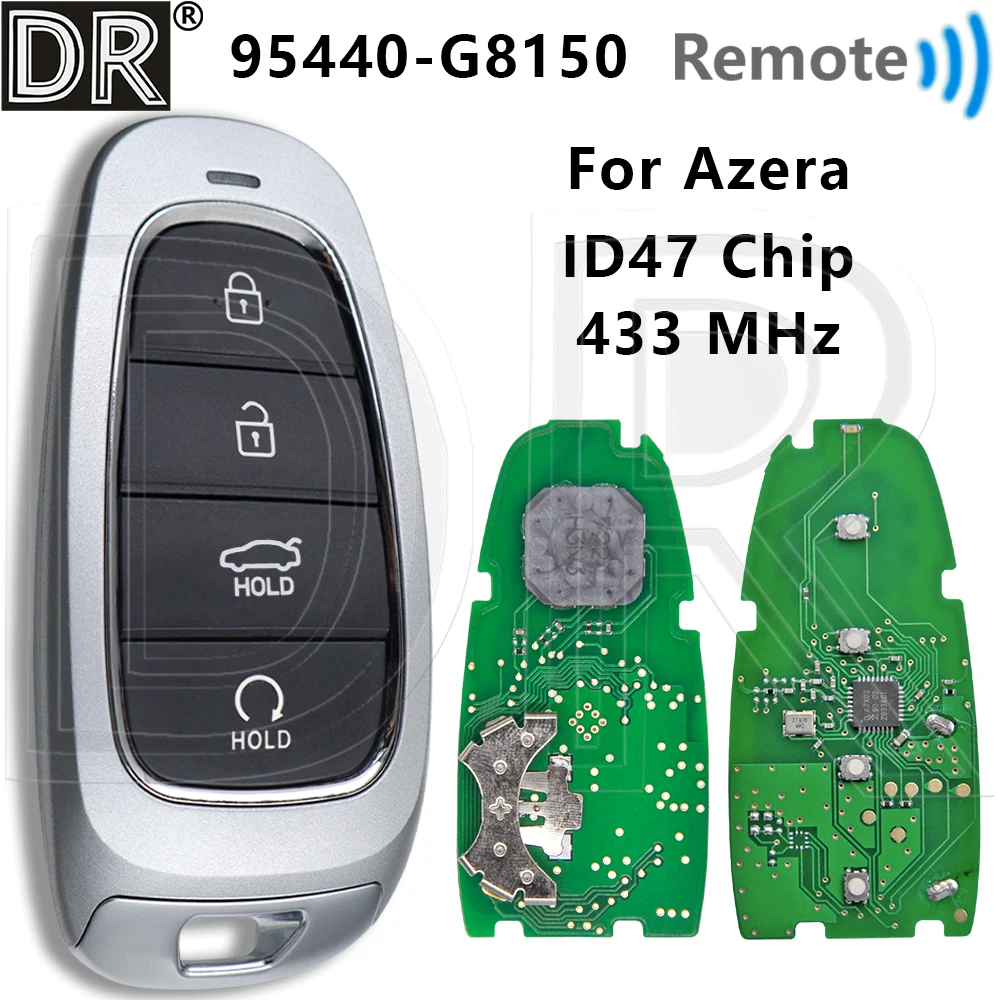 

Great ID47 Chip 433MHz 95440-G8150 Proximity Car Remote Control Key For Hyundai Azera 2022