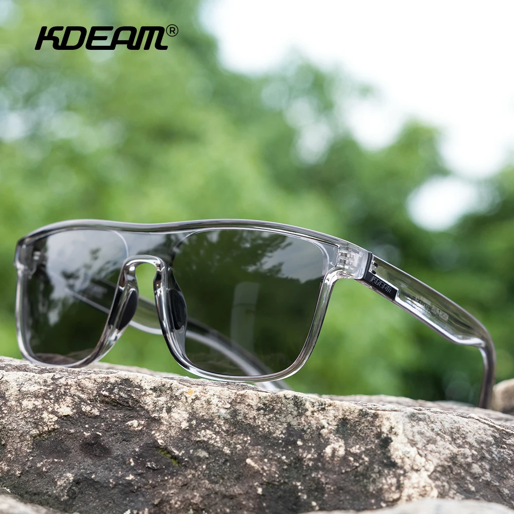 KDEAM Exclusive Designs One-Piece Polarized Fishing Sunglasses Men And Women Extra Large Size 153mm Glasses Width For Big Head