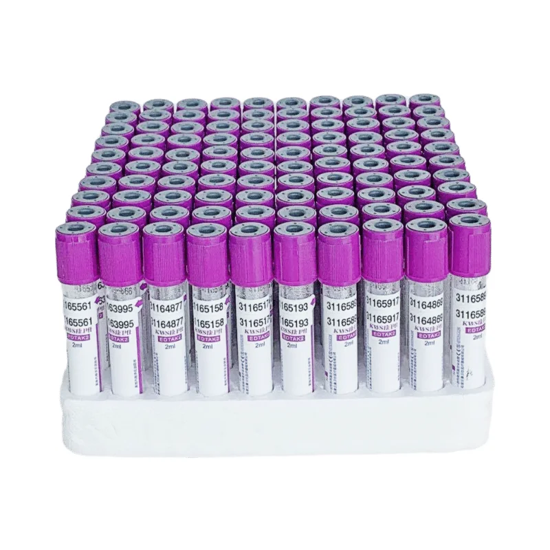 Vacuum blood collection tube purple cover laboratory test tube EDTAK3 blood testing equipment 3ml 5ml 6ml