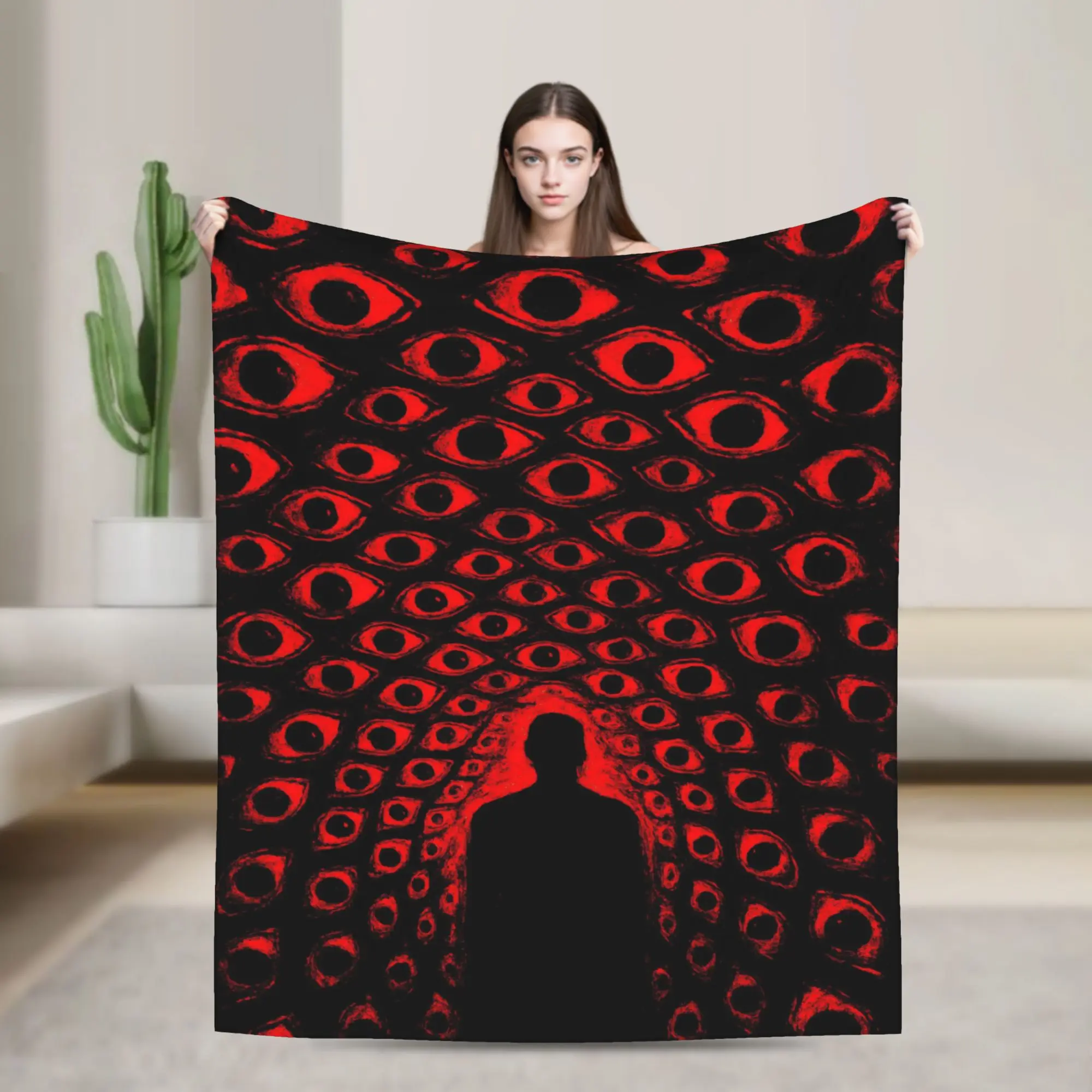 Bloody Eyeball Gift Blanket For Men Women Super Soft Warm  Throw Blankets for Bed 50x60 Inches Multi-size