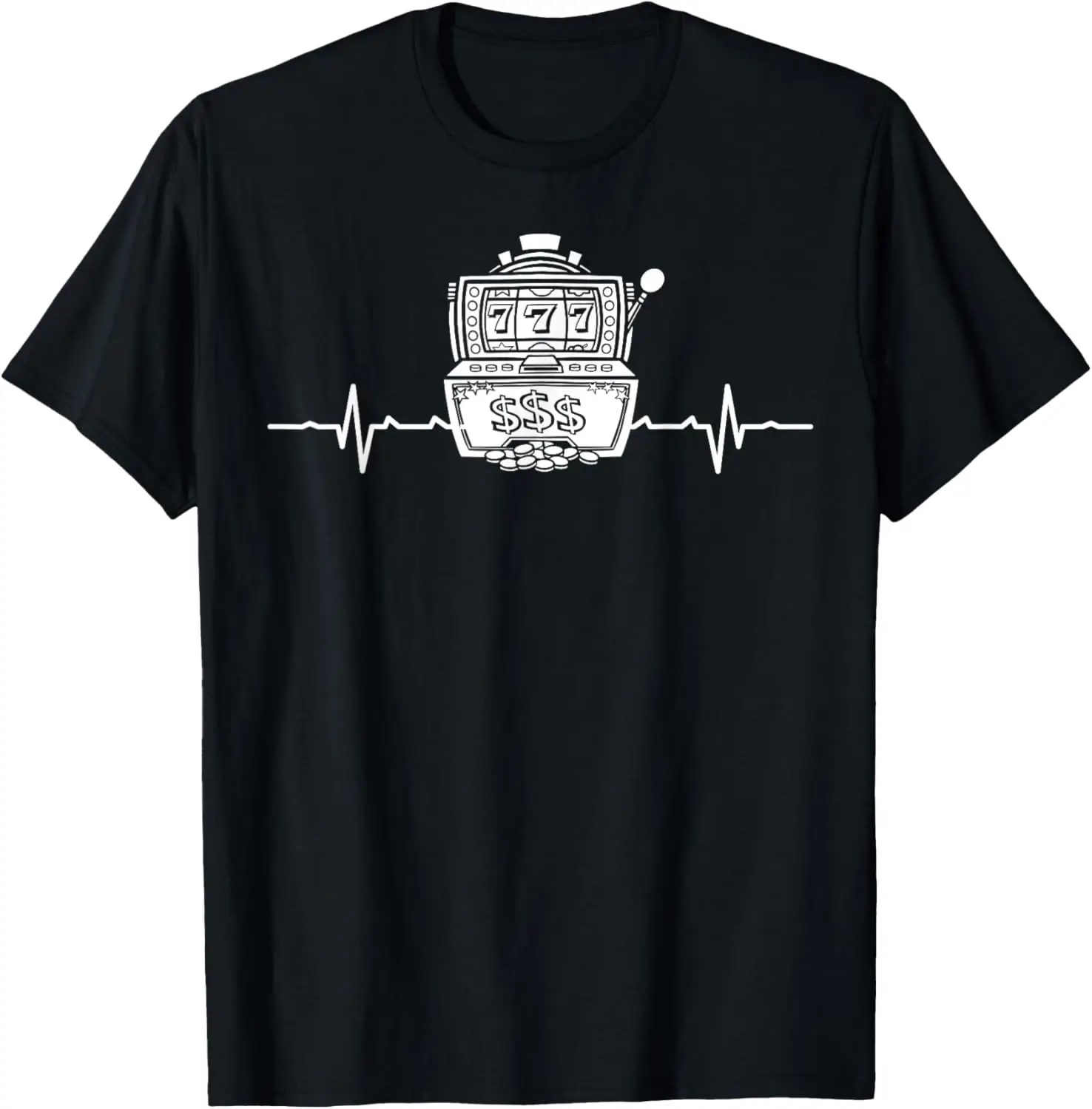 

Slot Machine Heartbeat Gambler Casino Outfit For Men & Women T-Shirt