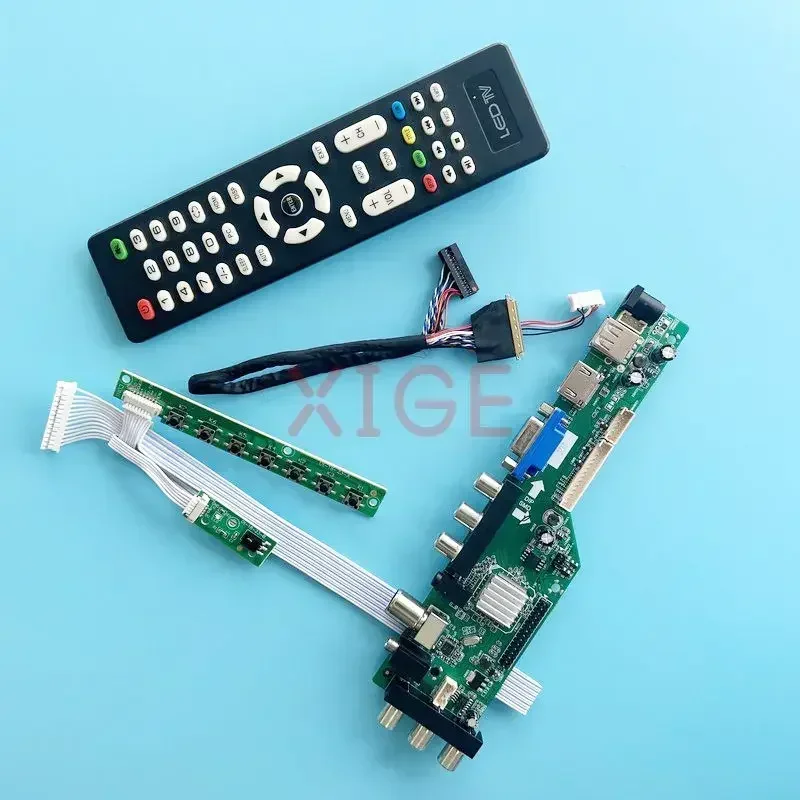 

Плата драйвера контроллера для LP156WHA-SLA2 LP156WHU-TLAA USB/DHMI/VGA/AV Экран ноутбука 15,6 дюйма DVB-T/C LVDS 40-контактный 1366x768 DIY Kit
