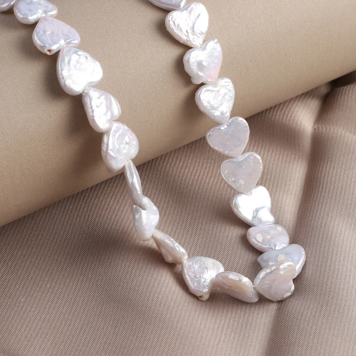 12mm Heart Shape 100% Pearl Natural Freshwater Pearls Loose Sapcer Beads for Jewelry Making DIY Necklace Bracelet Accessories