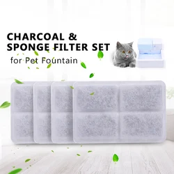 3PCS/4PCS Charcoal Water Filter and Sponge Filter set for Pet Fountain Dogs Cats Water Dispenser Pet Accessories