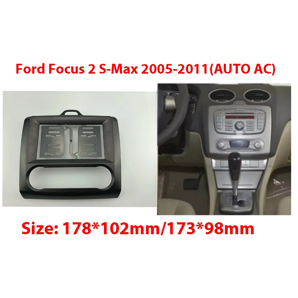 Painel de rádio automotivo para Ford Focus 2 2005 - 2011, adaptador de encaixe para painel, compatível com rádio de 7 polegadas 2 din.