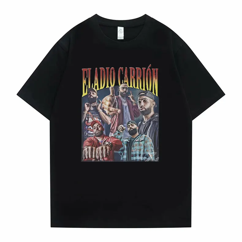 Rapper Eladio Carrion Graphic Print T-shirt Men Women Hip Hop Casual Oversized Tshirt Short Sleeve Summer Male Crewneck T Shirts