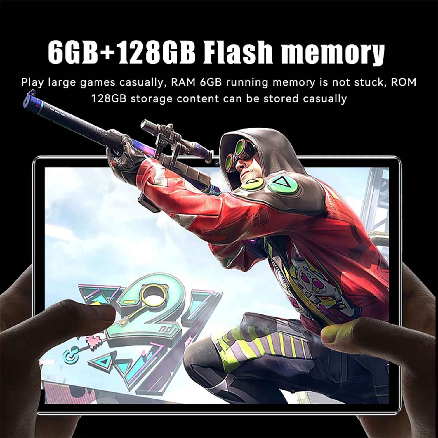 신제품 10.1인치 옥타코어 안드로이드 태블릿 6GB RAM 128GB ROM 4G 듀얼 SIM 네트워크 AI 속도 향상 태블릿 블루투스 WiFi 6000mAh