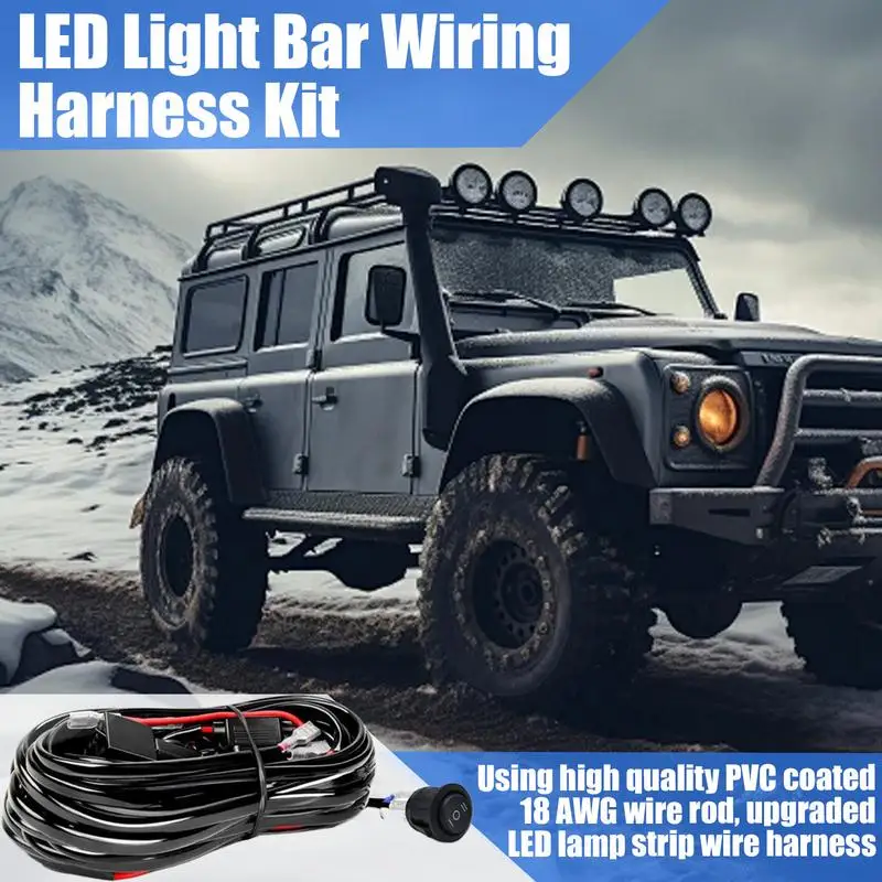 Light Bar Wiring Kit Lead Wire Harness For Offroad LED Lights Fog Light Auto Spotlight Wiring Harness Set