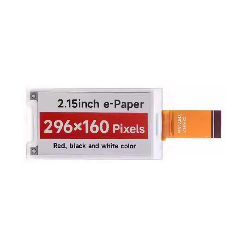Y23A-2.15-Inch E-Paper Electronic Module  296×160 Pixels SPI Communication HAT+ Standard For Raspberry Pi E-Ink Screen Bare Scre