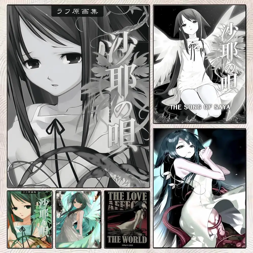 Anime S-Saya no Uta Painting Calligraphy Stylish Canvas Poster Wall Art for Living Room Bedroom Office Home Decor