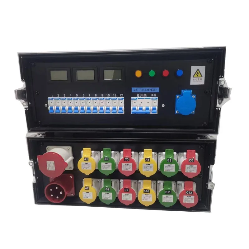 For 32A Into The 12-way Industrial Plug-in Power Box, Stage LED Large-screen Distribution Box with Reverse Output