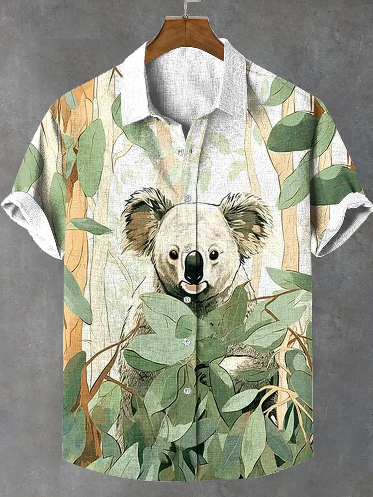 2025 New Retro Men\'s Linen Short Sleeve Shirt Comfortable Fabric Casual Wear High Quality Button Top
