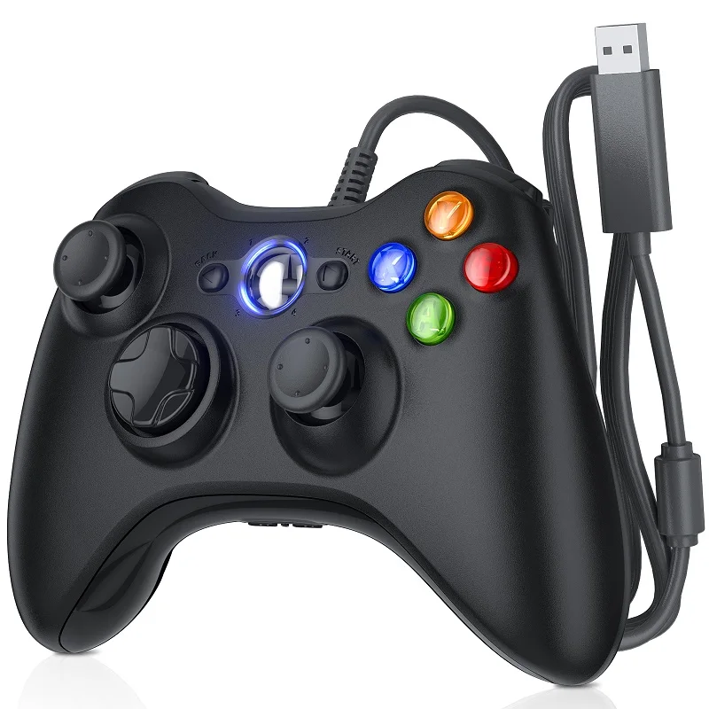 وحدة تحكم لجهاز Xbox 360 - لوحة ألعاب ذات تأثير قاعة الاهتزاز المزدوج تدعم عصا التحكم عن بعد لجهاز Microsoft PC ثلاثية الأبعاد Rocker Gaming