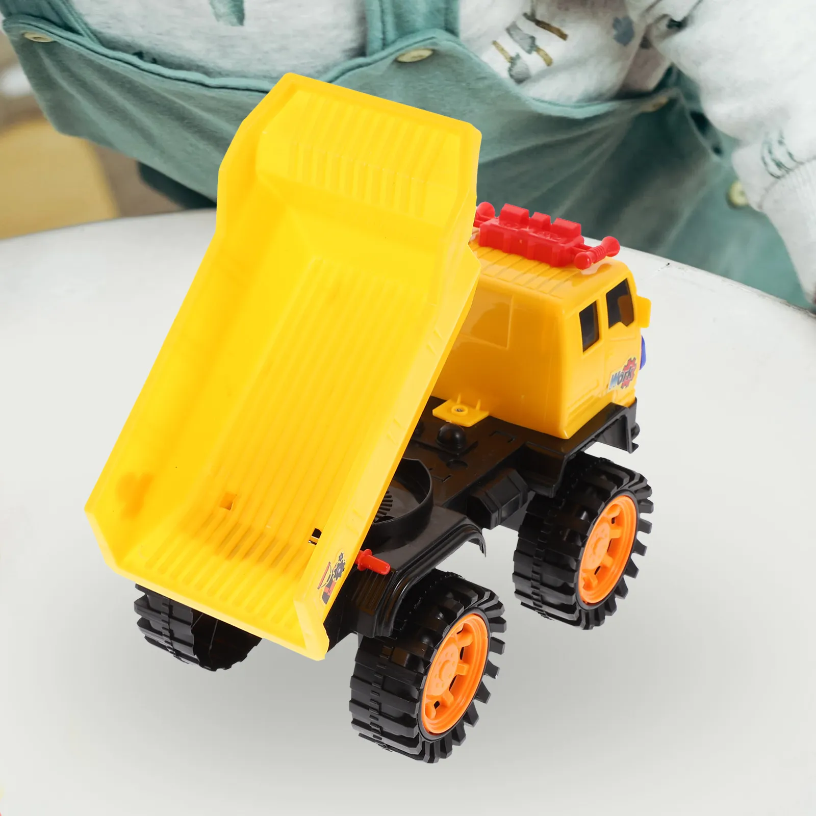 

1Pcs Tilting Cart Construction Vehicle Large Size Plastic Engineering Truck Early Educational Playhouse Interactive Fun Gift