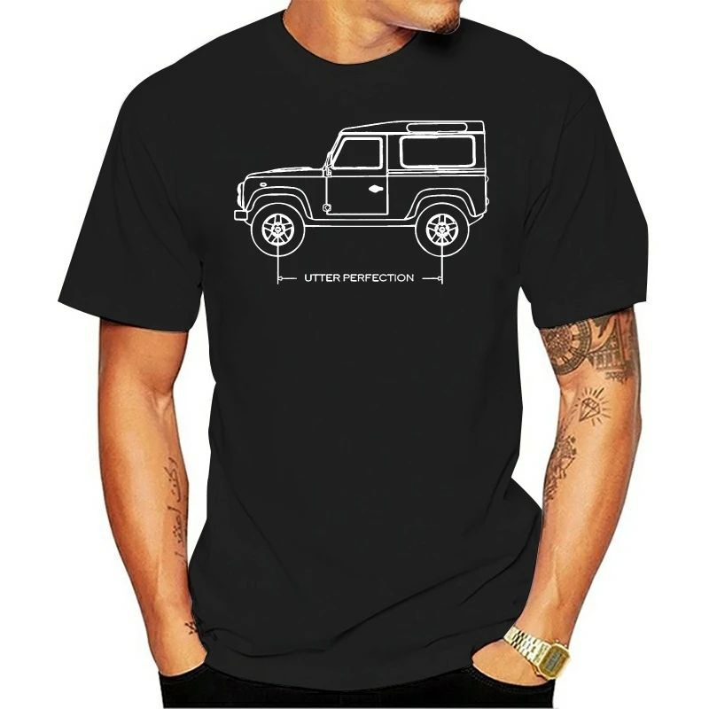 2020 Summer Style 100% cotton Land Car Rover 90 Utter Perfection Car Blueprint T-Shirt Gift Idea T Shirt Tee shirt