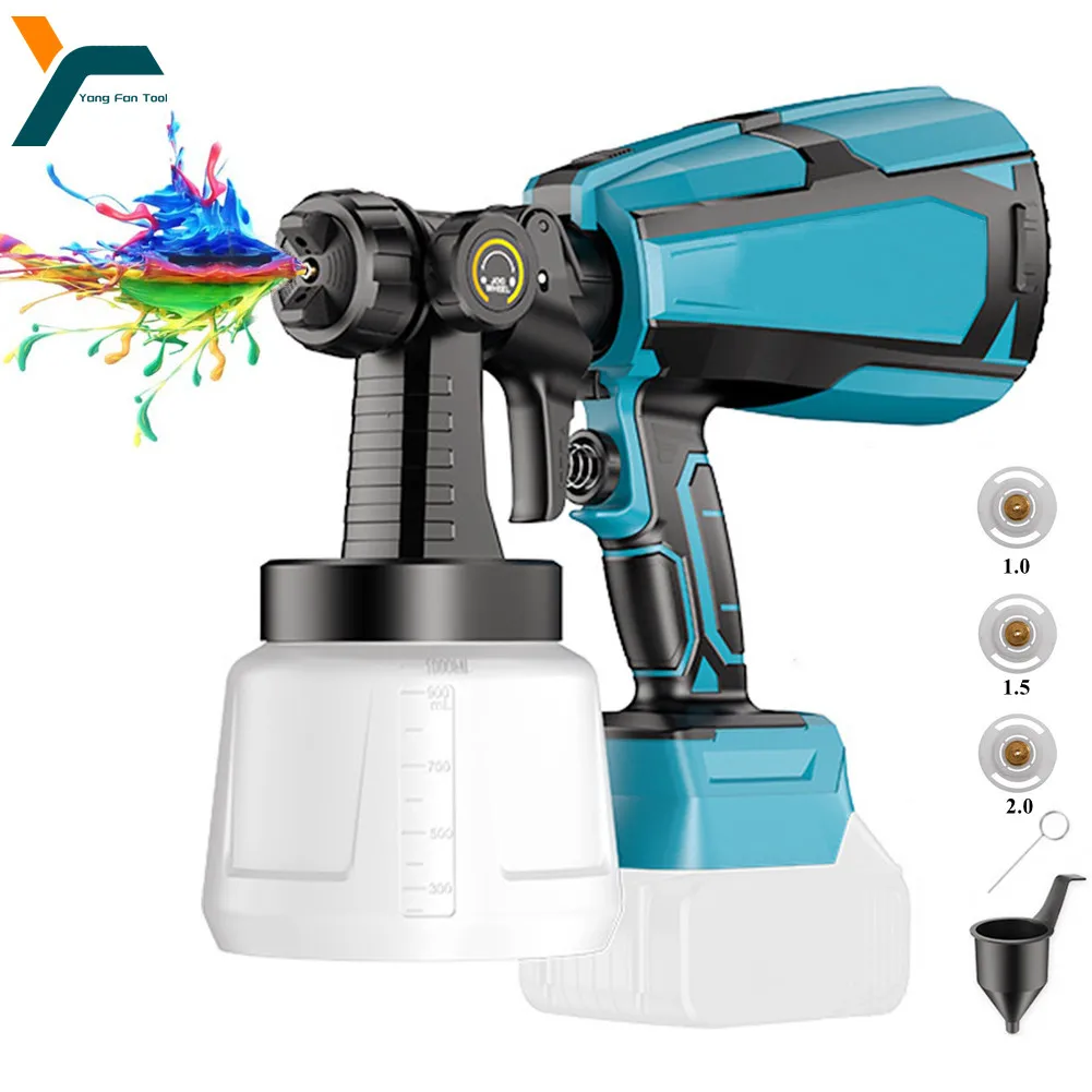 

Electric Paint Sprayer Gun Cordless Sprayer Coating Steel Metal Wood Fence Furniture Cabinets Walls Auto For Makita 18V Battery