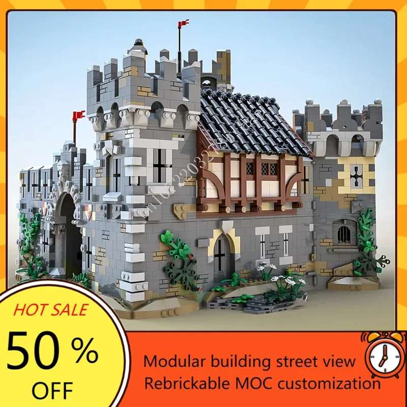 

7500+PCS MOC Medieval Castle Building Block Model Education Technical Brick DIY Assembly Set Toy Puzzle For Child Holiday Gifts