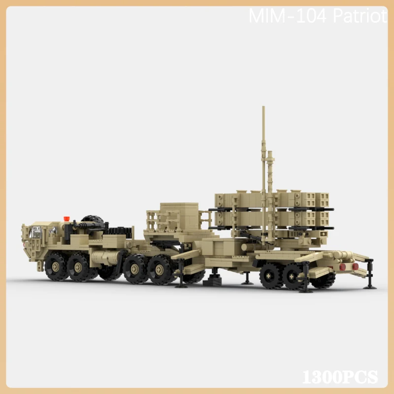 WW II Military Series US MIM-104 Patriot Air Defense Missile System MOC Building Block Weapons Model Bricks Toys Kids Gifts