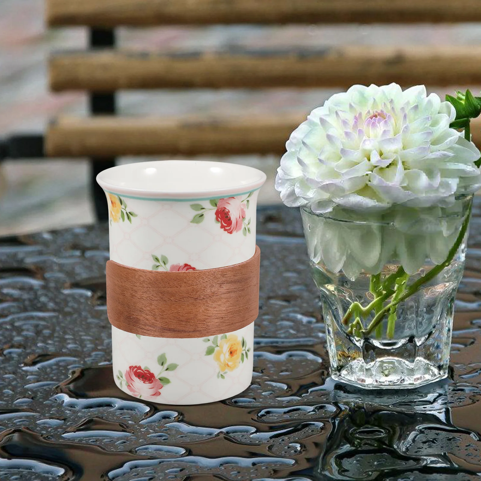 

Wooden Heat Insulation Cup Sleeve Black Walnut Coffee Mug Protector Versatile Thermal Guard Elegant Wood Bottle Cover