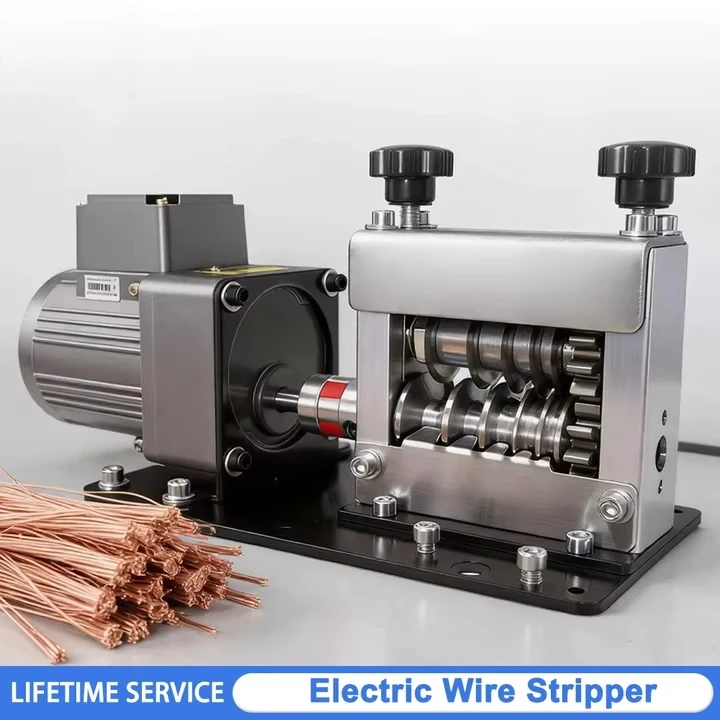 Automatic Electric Wire Stripping Machine 6 Feeding Hole 1-70mm² Scrap Copper Cable Peeler Waste Wire Stripper For Recycling