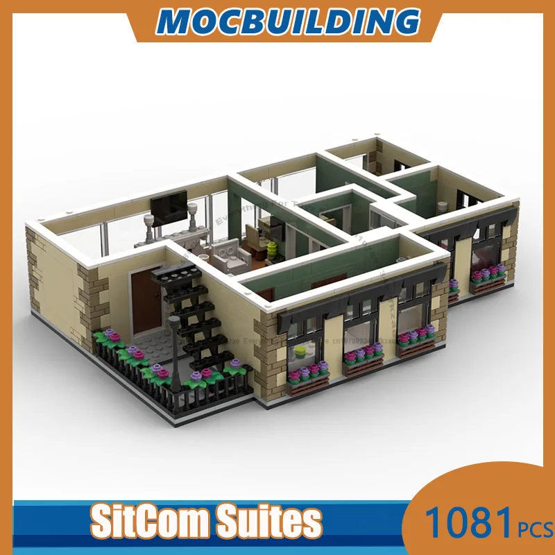

MOC Building Blocks SitCom Suites Model DIY Assemble Bricks Collection Display Architecture Creative Toys Birthday Gifts 1081PCS
