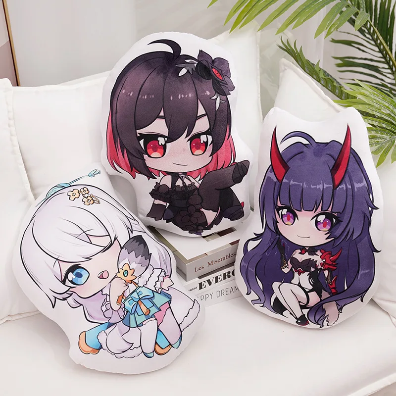 Game Honkai Impact 3 Theme Irregular Plush Throw Pillow Pp Cotton Filled Short Throw Pillows Kawaii Cushion Otaku Gifts 45cm